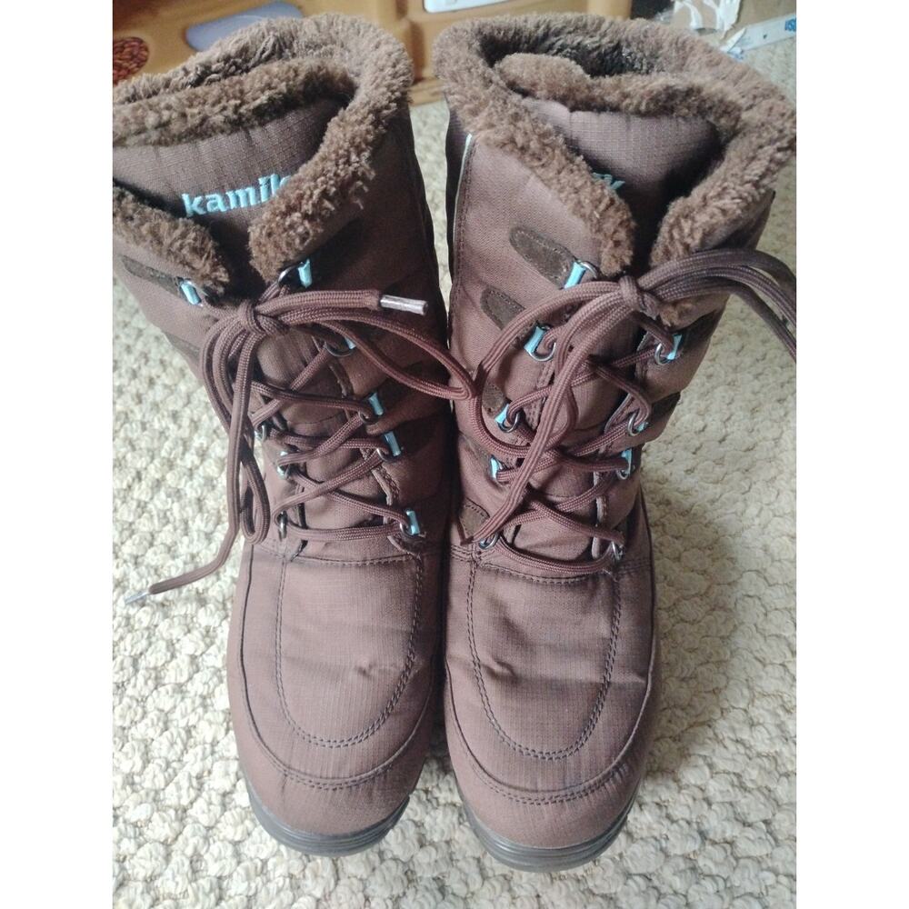 Women's Kamik Brooklyn Boots Size 8 Brown Snow Boots - Picture 4 of 7